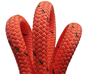 Baumseil 1/2 Zoll X 200 Fuß – Doppelt Geflochtenes Polyester-Seil, Orange/schwarz, 7000 Lbs Zugfestigkeit